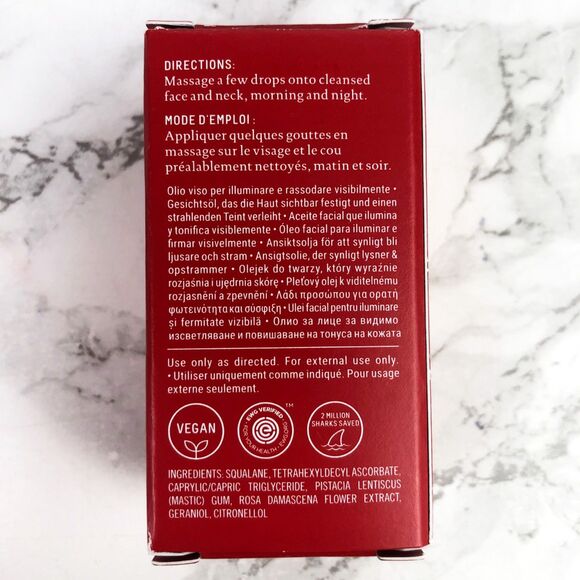 NIB Biossance Squalane + Vitamin C Rose Oil in Limited Edition Packaging - Picture 9 of 12